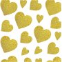 Glitterstickers - goud - harten - 2 vellen