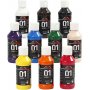 Schoolverf - Acryl - gemengde kleuren - glanzend - 10 x 100 ml
