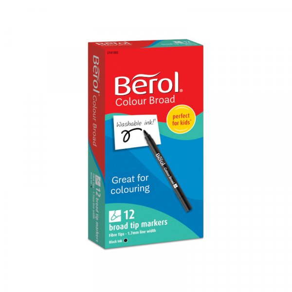 Vezelpen - Berol Colorbroad - Zwart