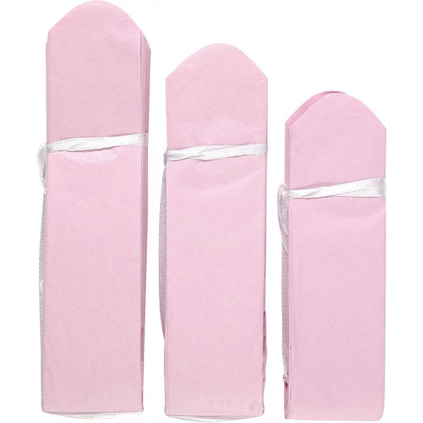 Papieren pompons - lichtrood - 3 st