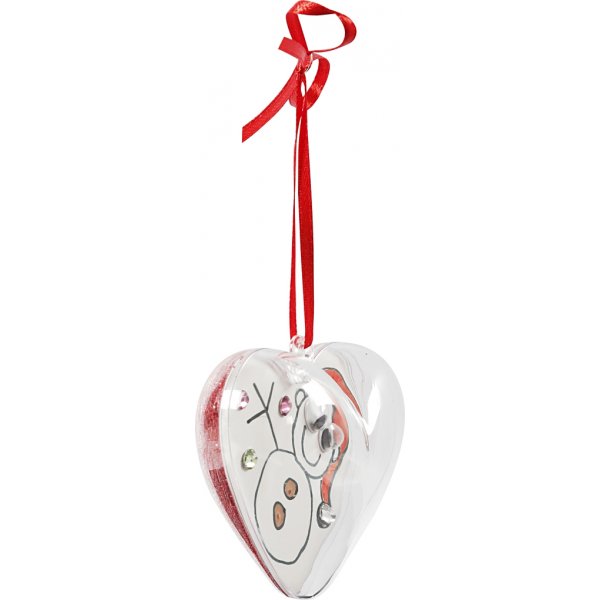 Decoratief hart - transparant - 10 st Decoratief hart - transparant - 10 st