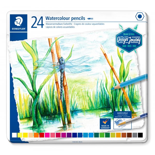 Aquarelpotloden in doosje - 24 potloden