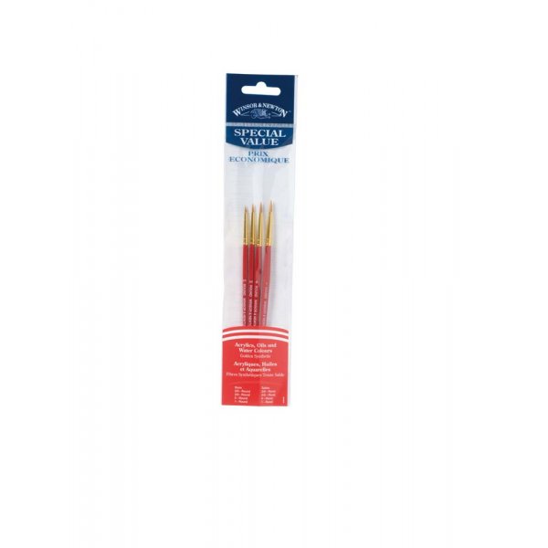 Synthetische penselen W&N Golden Synthetic - 4-pack