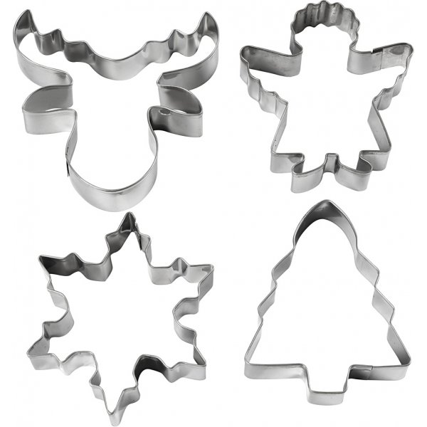 Uitsnede - kerstboom - engel - rendier - sneeuwkristal Uitsnede - kerstboom - engel - rendier - sneeuwkristal