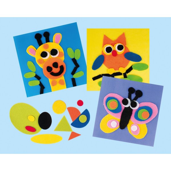 Geometrische vormen in vilt - zelfklevend - 500 st Geometrische vormen in vilt - zelfklevend - 500 st