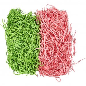 Papierstroken 25-30 cm x 3 mm Donkergroen/Roze 2x50 g Papierstroken 25-30 cm x 3 mm Donkergroen/Roze 2x50 g
