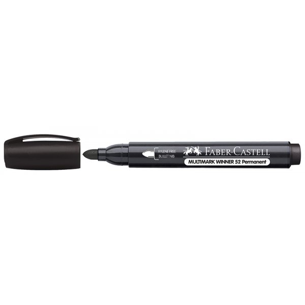 Markeerstift - Faber-Castell - Multimark Winner 52 - Rond 2,8 mm - Zwart