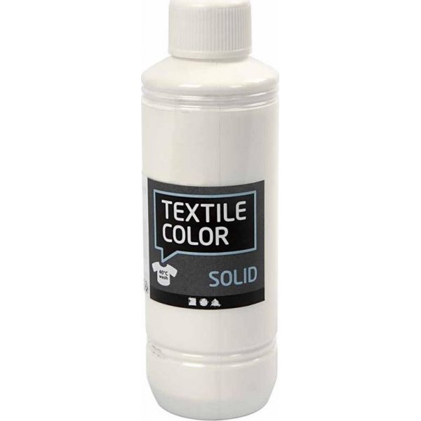 Textiel Solide textielverf - wit - dekkend - 250 ml