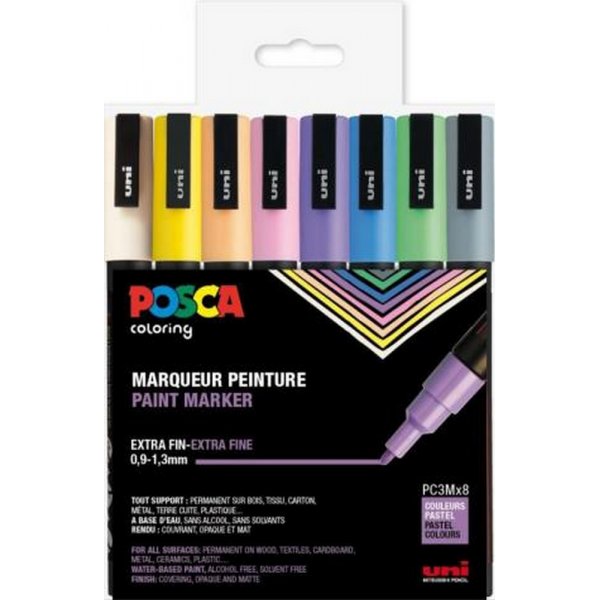 Poscaset PC-3M Pastel - 8 Potloden