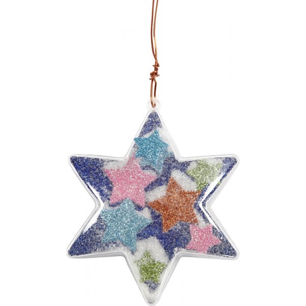 Decoratieve ster - transparant - 5 st