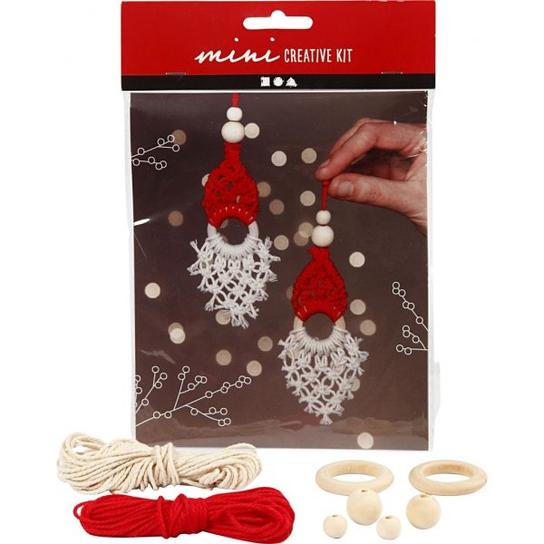 Mini DIY Kit - macram Kerstman