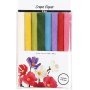 Crpepapier - standaardkleuren - 8 vellen