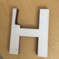 Klant imago Onbehandelde houten letters 80x5 mm - H