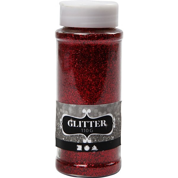 Glitter - rood - 110 gr Glitter - rood - 110 gr