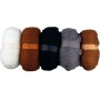 Gekaarde Wol - naturel - 5 x 100 gr