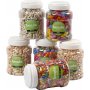 Houten kralen - gemengde kleuren en maten - 6 x 400 ml