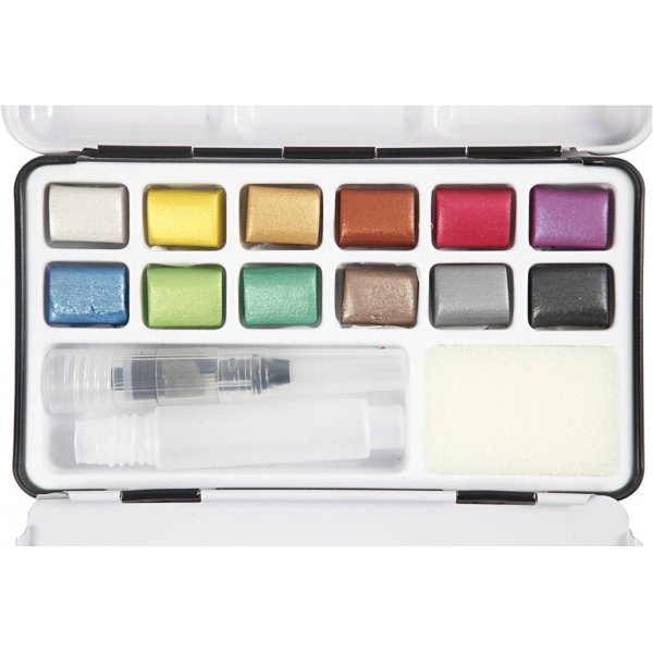 Art Aqua aquarelverf - metallic verf - 12 st Art Aqua aquarelverf - metallic verf - 12 st