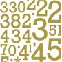 Glitterstickers - goud - cijfers - 2 vellen