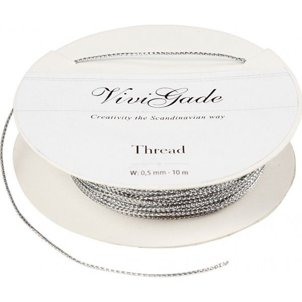 Draad - 0,5 mm zilver - 10 m