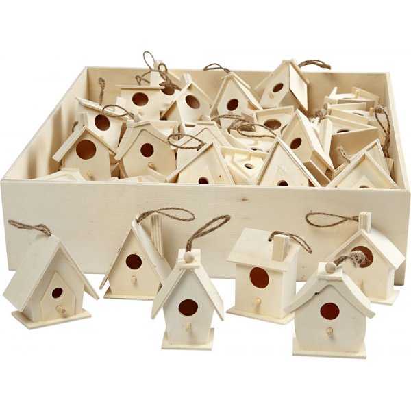 Vogelhuisjes mini - 6 x 10 st