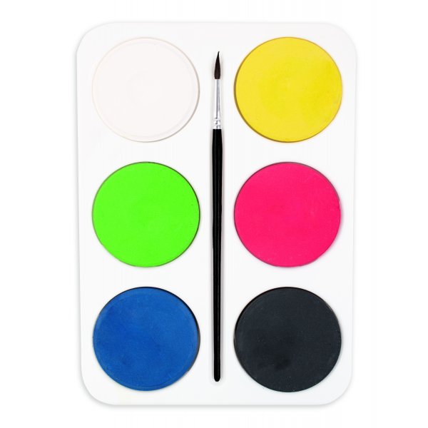Palet met kleurenpucks