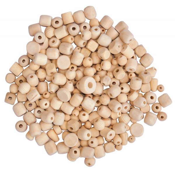 Gemengde houten kralen 500 gr