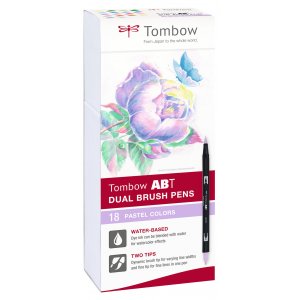 Tombow ABT Dual Brush Pen Pastel 18-pack Tombow ABT Dual Brush Pen Pastel 18-pack
