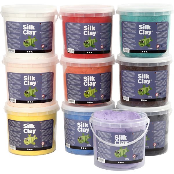 Silk Clay® - gemengde kleuren - 10 x 650 gr Silk Clay® - gemengde kleuren - 10 x 650 gr