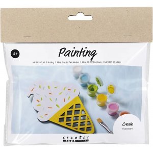 Mini DIY Kit Verf, gemengde kleuren, glazen kegel Mini DIY Kit Verf, gemengde kleuren, glazen kegel