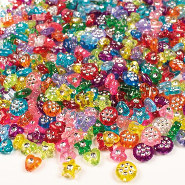 Parels mix diamant - 750 st