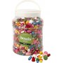 Houten kralen - medium - gemengde kleuren en maten - 2 l