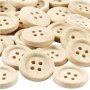 Houten knopen - 23 mm - 30 st