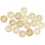 Houten knopen 8 mm - 50 st