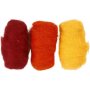 Gekaarde Wol - geel/terracotta harmonie - 3 x 10 gr