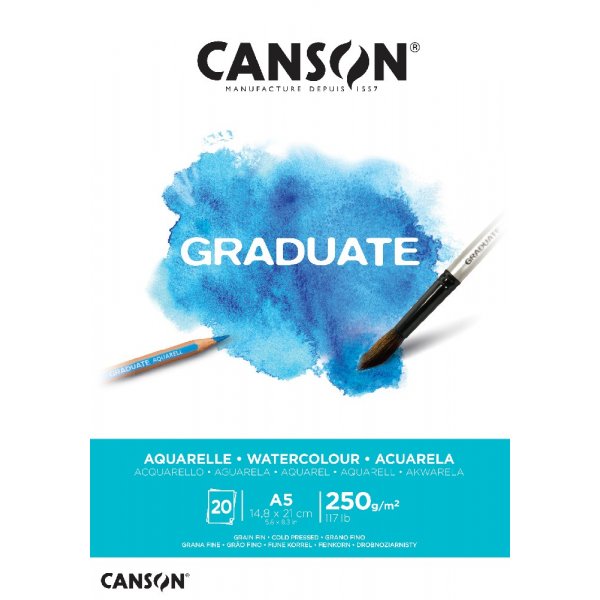 Graduate aquarelblok 250 g 20 vellen