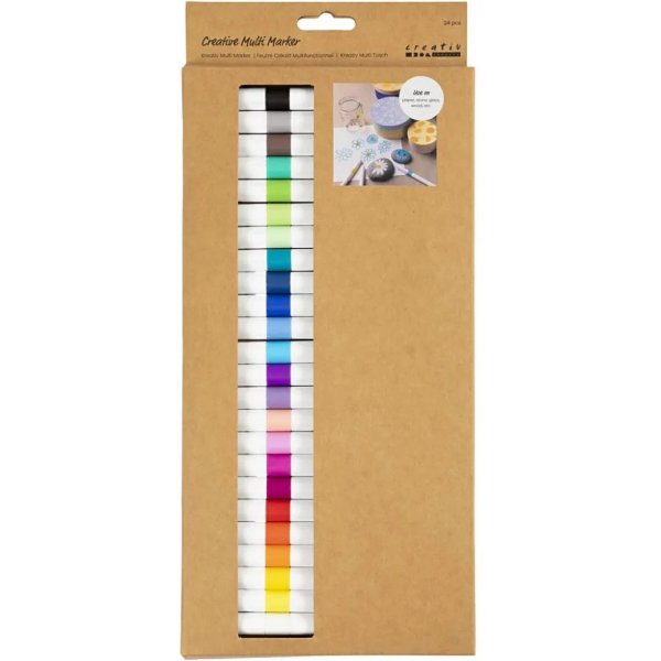 Kreativ Multi Marker, gemengde kleuren, 24 st