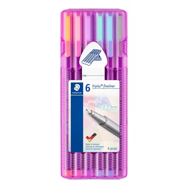 Fineliners Triplus Pastel - 6 pennen