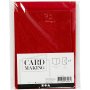 Kaarten en enveloppen - rood - glitter - 11,5 x 16,5 cm - 4 sets