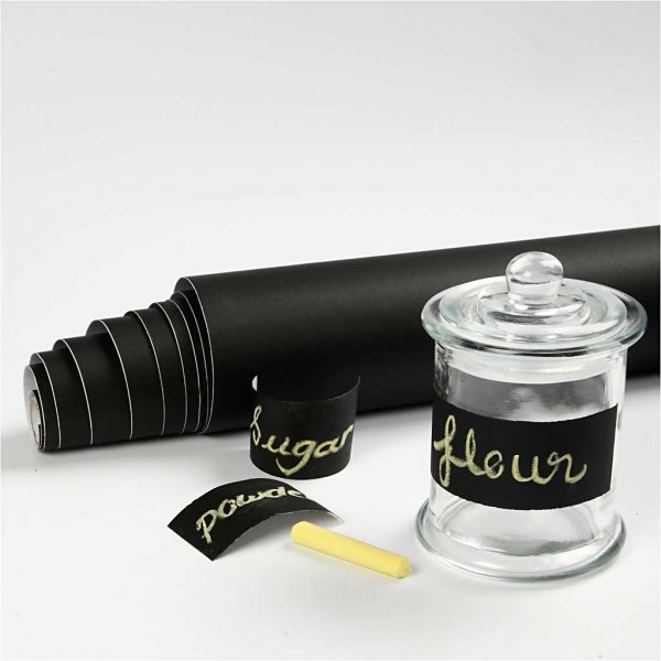 Krijtbordfolie voor leisteen - zwart - 2 m Krijtbordfolie voor leisteen - zwart - 2 m