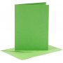 Kaarten en enveloppen - groen 10,5 x 15 cm - 6 sets