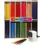 Colortime Kleurpotloden + puntenslijper - gemengde kleuren 12 x 12 st