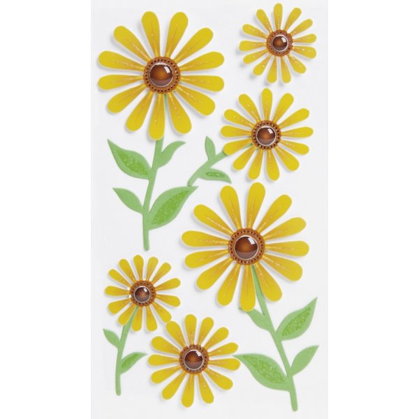 Stickermix - Bloemen - geel