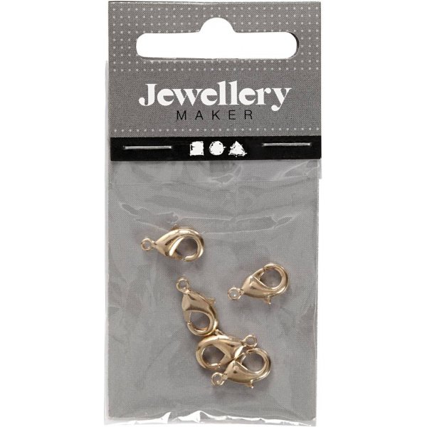 Karabijnhaak - verguld - 5 st Karabijnhaak - verguld - 5 st