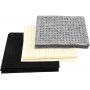 Vilt met gaten - zwart - grijs - gebroken wit - 3 x 4 vellen