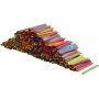 Houten stokjes - gemengde kleuren - 1000 st