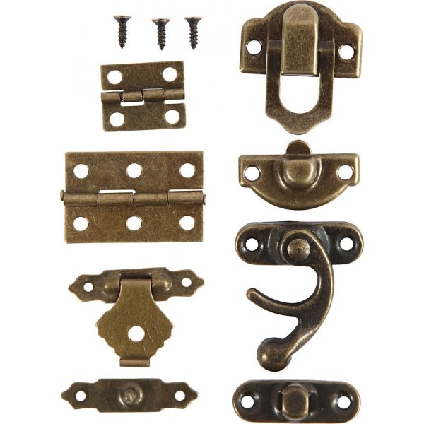 Minibeslag - antiek goud - 15 sets