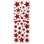Glitterstickers - rood - sterren - 2 vellen