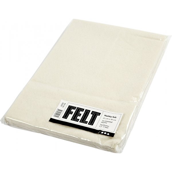 Hobbyvilt - gebroken wit - A4 - 10 vellen Hobbyvilt - gebroken wit - A4 - 10 vellen