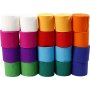 Rollen crpepapier - gemengde kleuren - 20 rollen