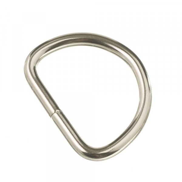 Gelaste D-ring 30x22x3,8 mm - Vernikkeld